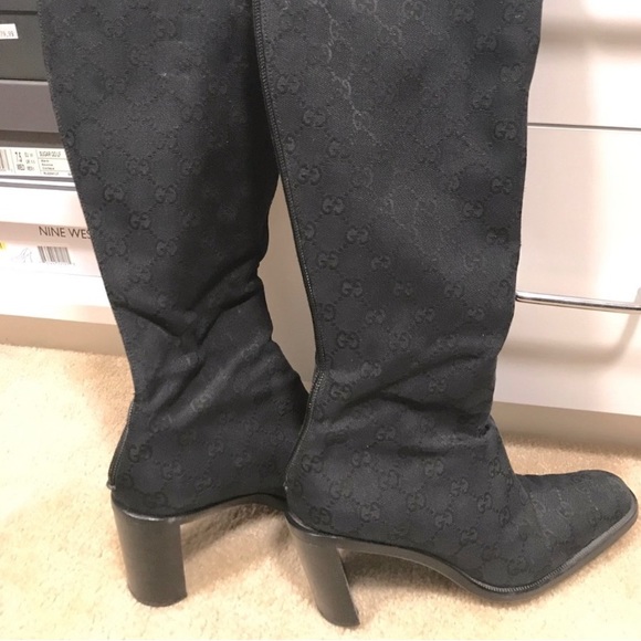 Gucci monogram boots size 7 ~half - Picture 2 of 4